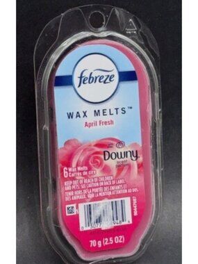 Febreze Wax Melts, April Fresh Downy, 6 Count Wax Cubes 2.5 Oz, NOS Discontinued